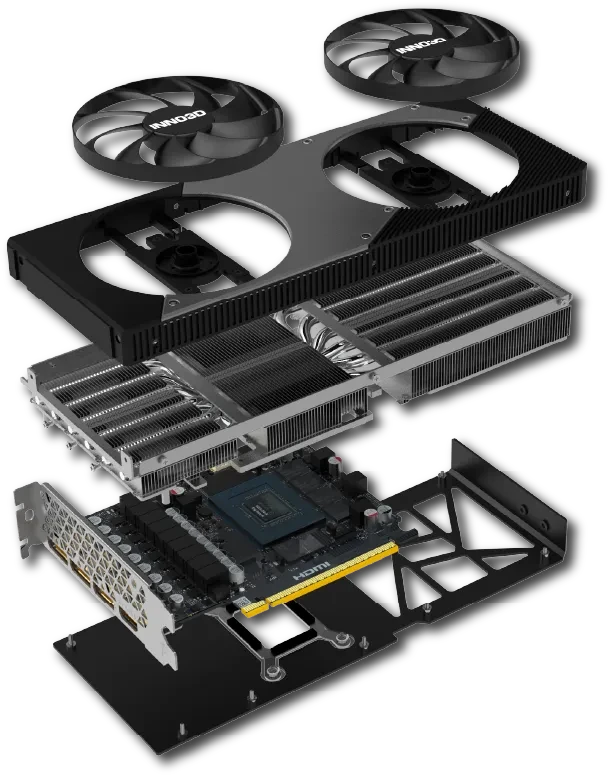 INNO3D GeForce RTX 5070 Twin X2, 12GB GDDR7, HDMI, 3x DP