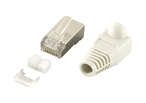 equip RJ45 Stecker Cat6 mit Knickschutz und Einfädelhilfe