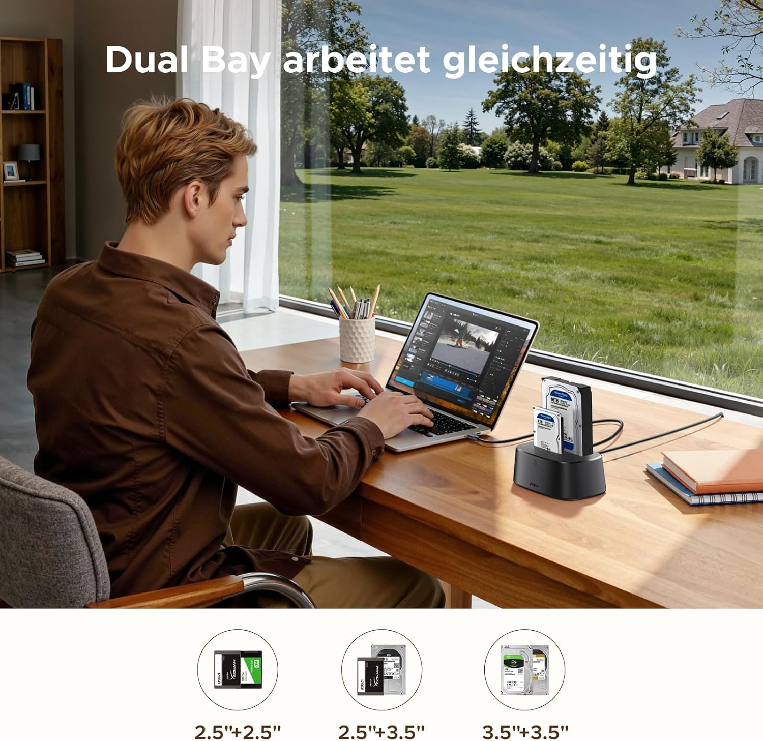 22TB, Western Digital WD Elements Desktop, schwarz, USB 3.0 Micro-B