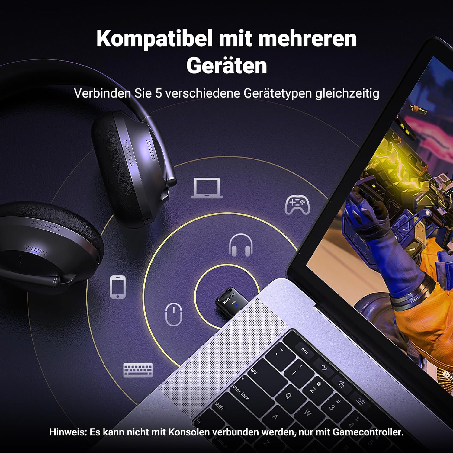 UGREEN Bluetooth 5.4 USB-Adapter für PC