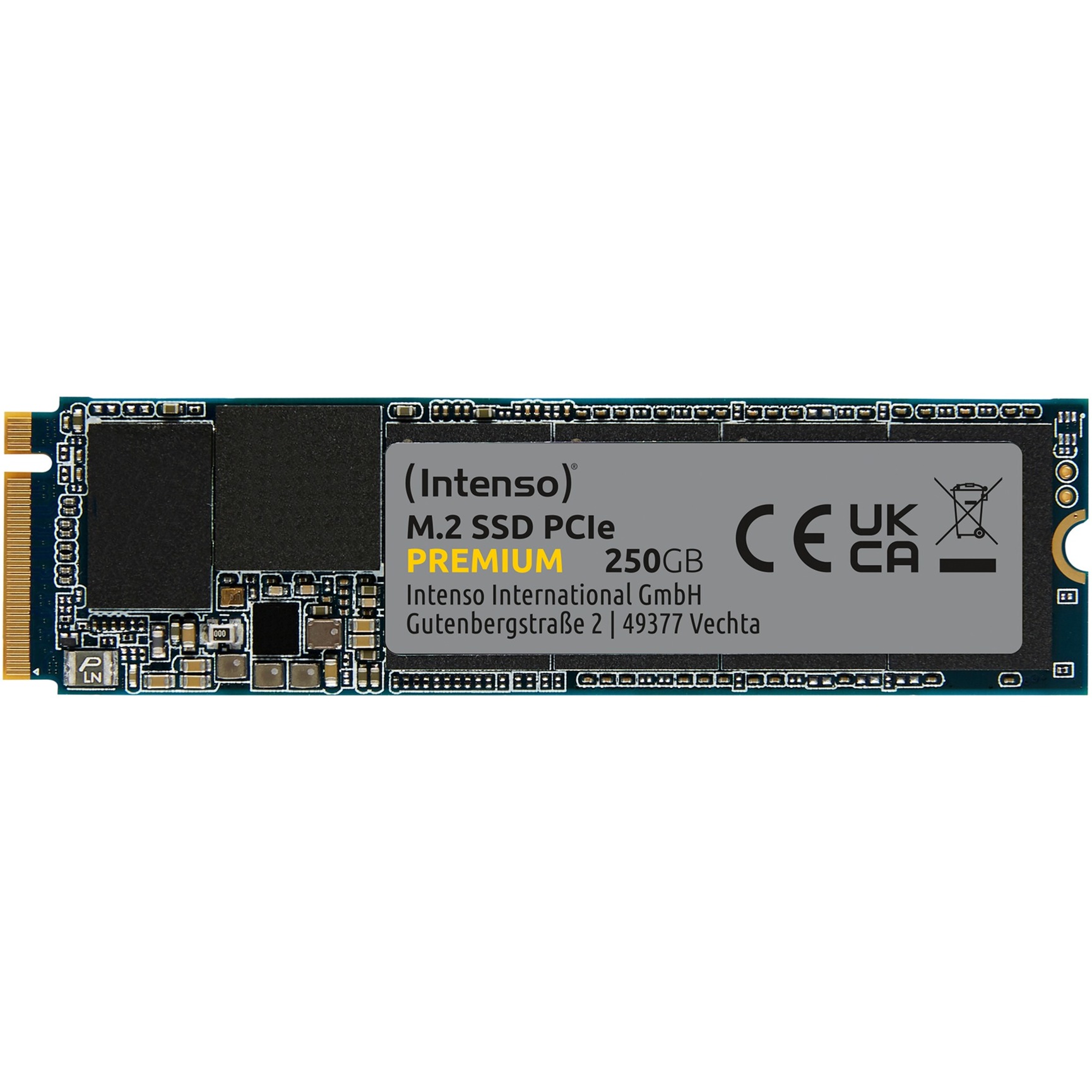 250 GB Intenso PCIe PREMIUM SSD, M.2 2280 / M-Key / PCIe 3.0 x4