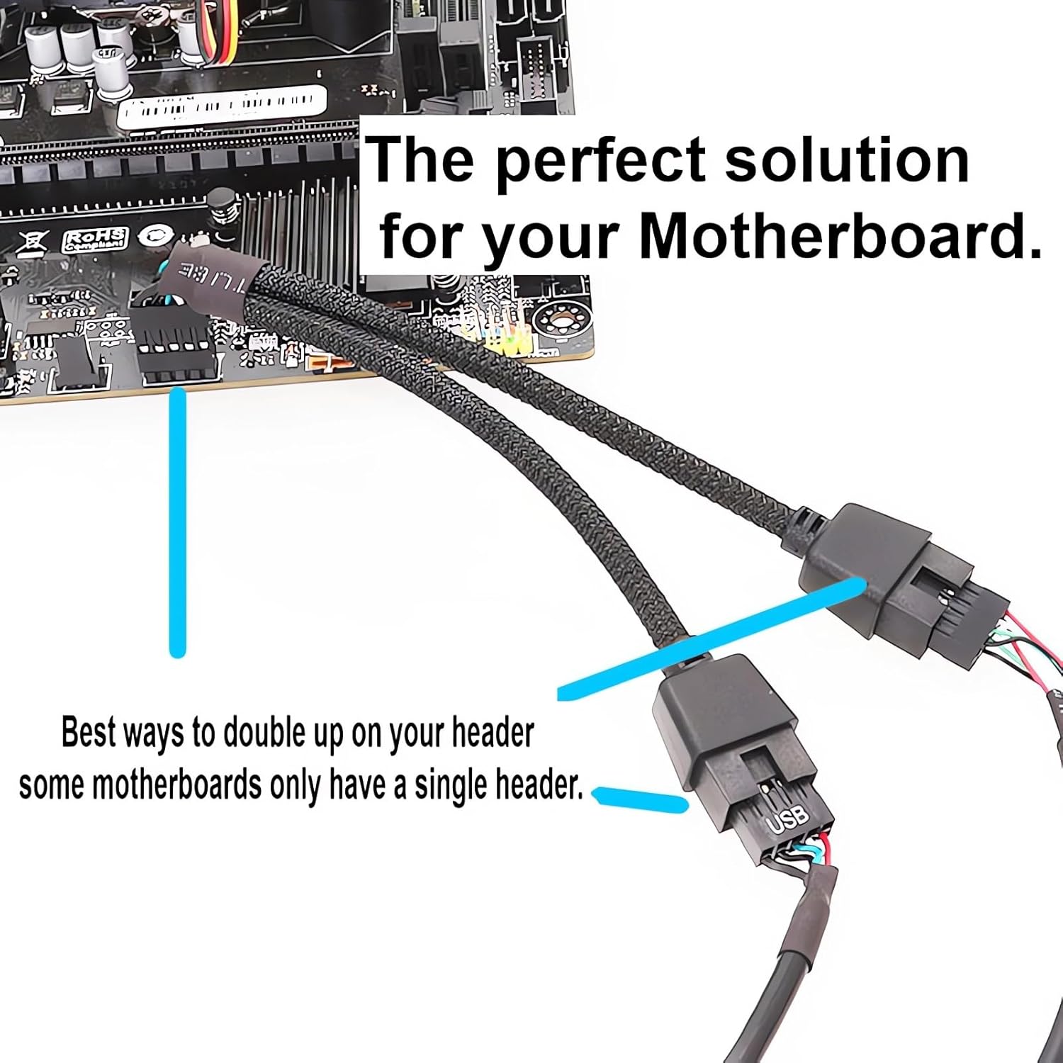 Mainboard USB Splitter 9PIN header