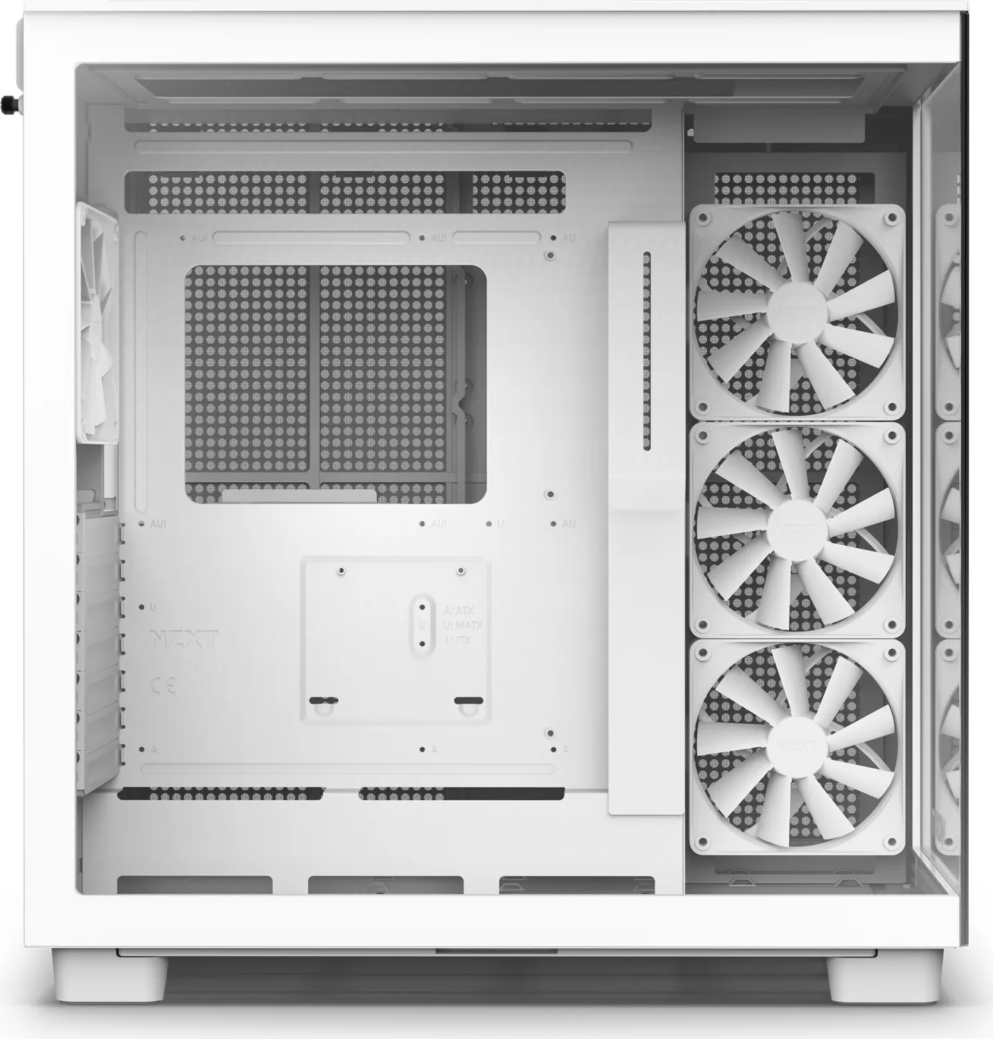 NZXT H9 Flow White, weiß, Glasfenster