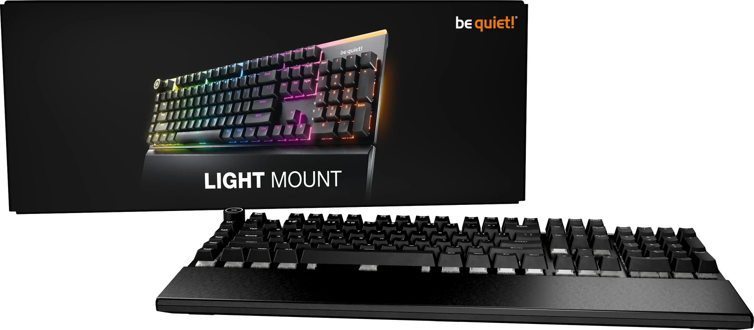 be quiet! Light Mount Silent Linear, Gaming-Tastatur schwarz, DE-Layout