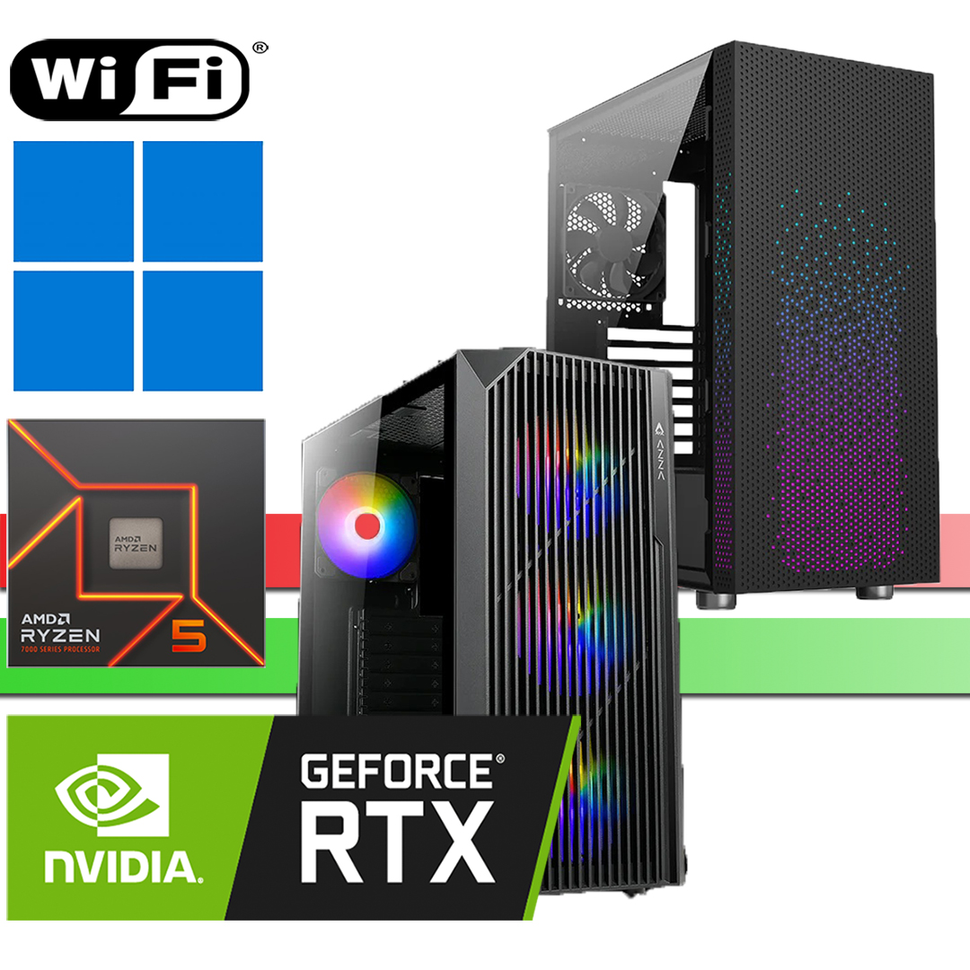 X-Gaming PC│Ryzen 5 7600│RTX5060│bis 64GB RAM DDR5│bis 2TB SSD│bis 4TB HDD│WiFi│Windows 11 Pro