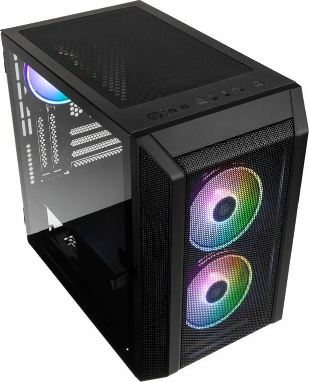 Kolink Citadel Mesh RGB, schwarz, Glasfenster