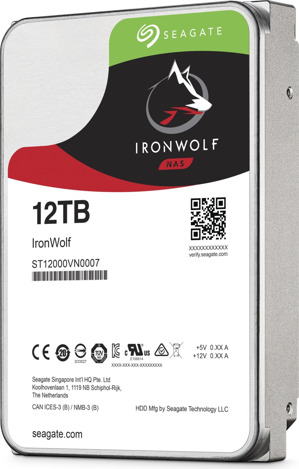 12TB Seagate IronWolf NAS HDD - ST12000VN0008