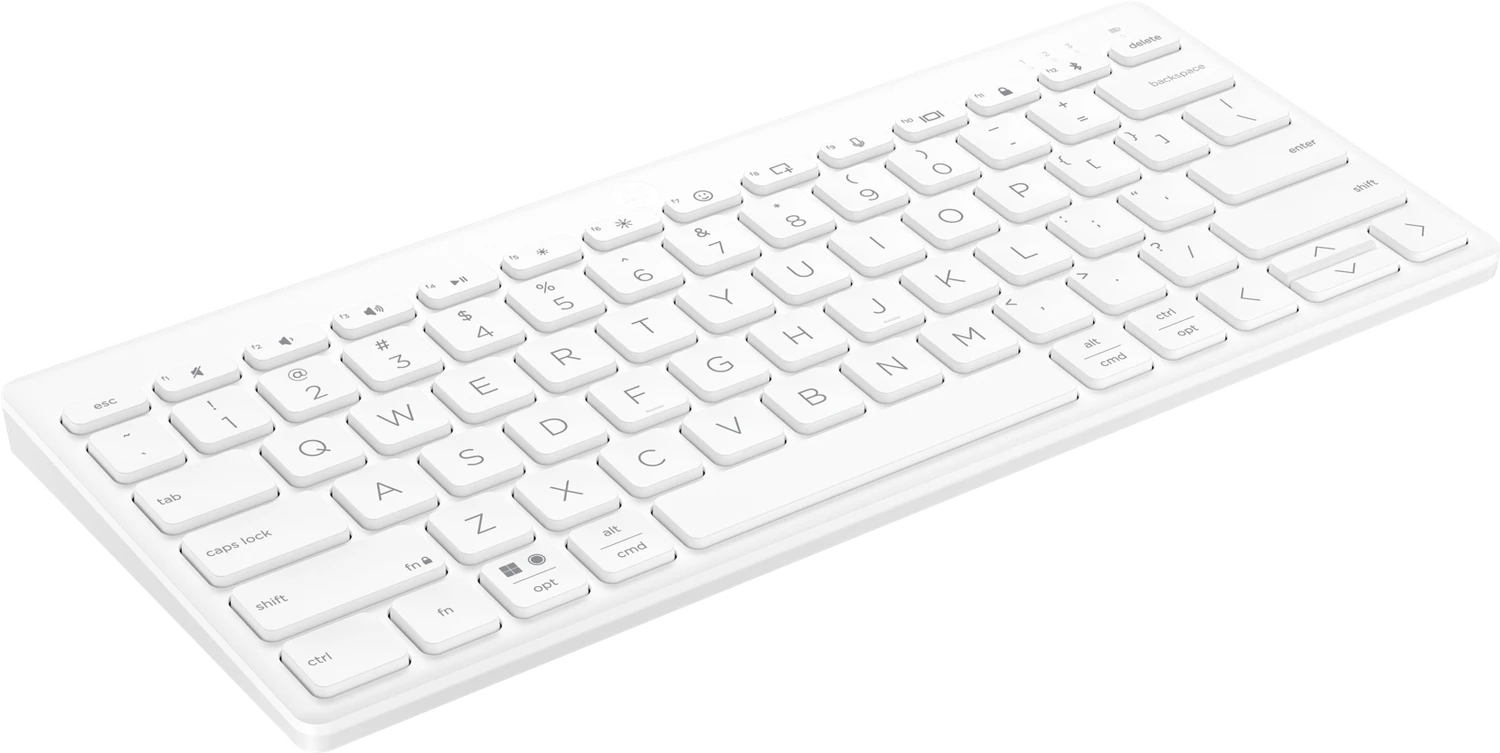 HP 350 Compact Multi-Device Keyboard, weiß, Bluetooth, DE