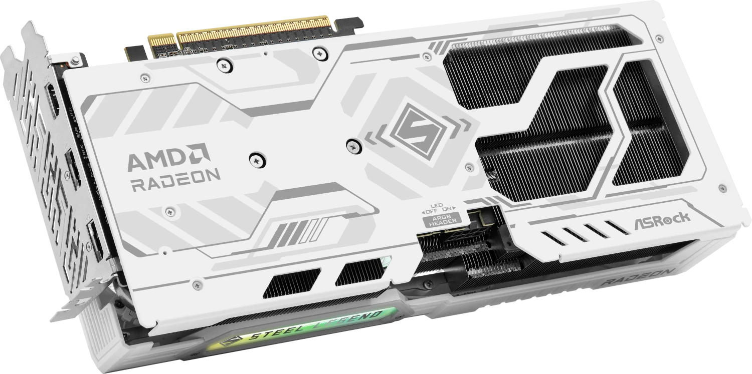 ASRock Radeon RX 9060 XT Steel Legend 16GB OC, RX9060XT SL 16GO, 16GB GDDR6, HDMI, 2x DP