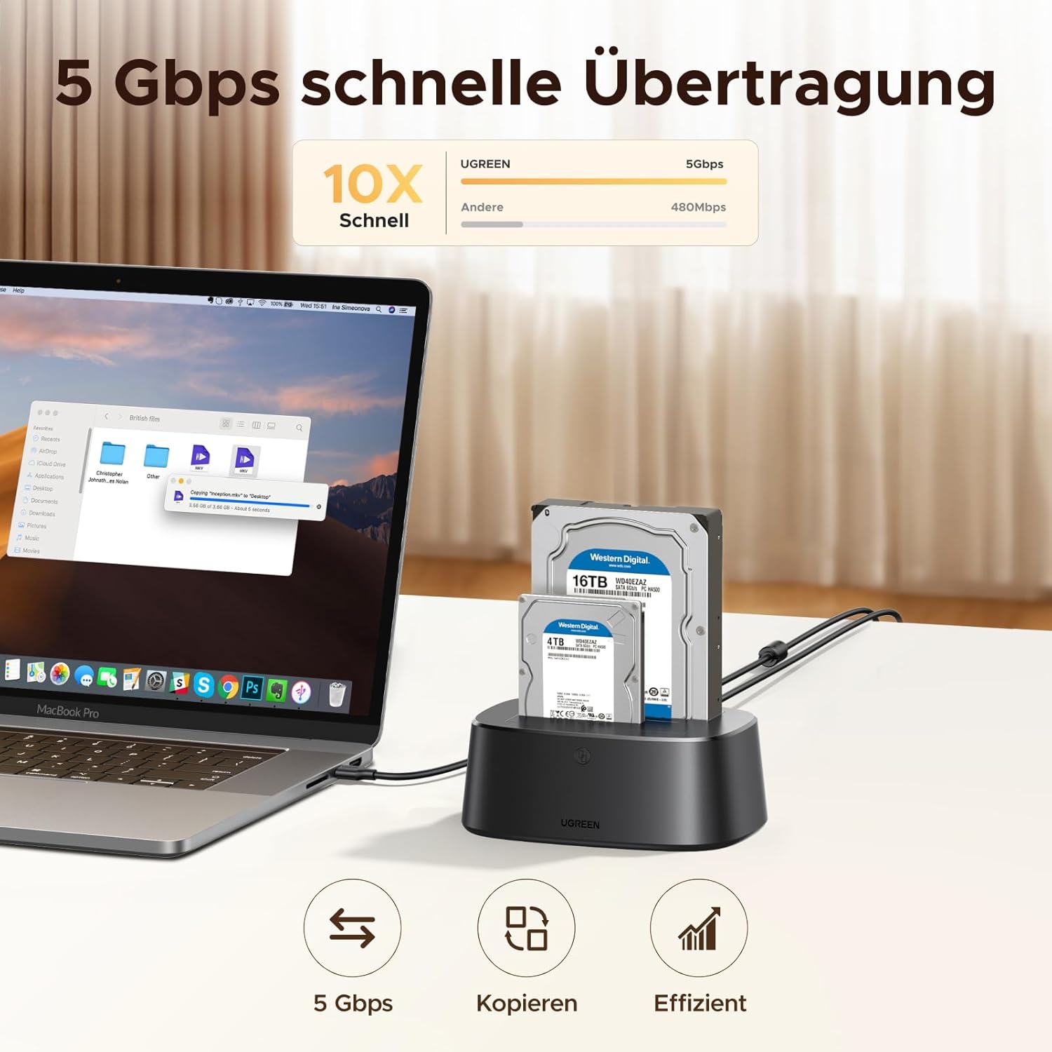 22TB, Western Digital WD Elements Desktop, schwarz, USB 3.0 Micro-B