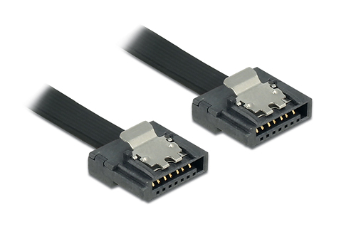 Delock S-ATA 6Gb/s Datenkabel Flexi - schwarz, 50cm (83841)