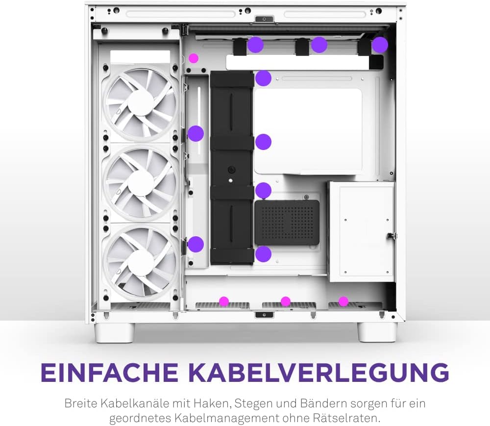 NZXT H9 Elite White, weiß, Glasfenster