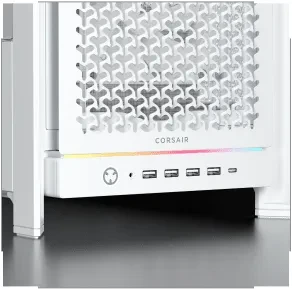 CORSAIR FRAME 5000D RS – weißes PC-Gehäuse mit Glasfenster und 4× RS140