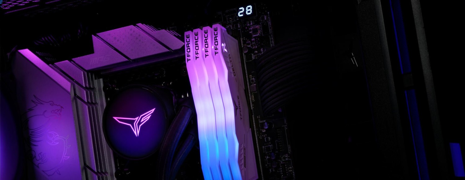 32GB TeamGroup T-Force DELTA RGB schwarz DIMM Kit, DDR5-6000