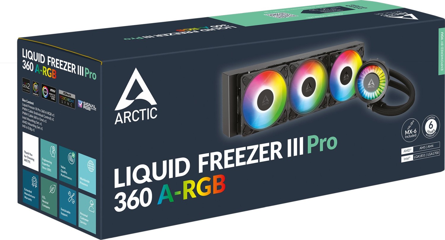 Arctic Liquid Freezer III Pro 360 A-RGB, schwarz