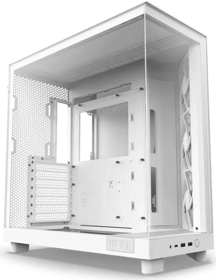 NZXT H6 Flow White, weiß, Glasfenster