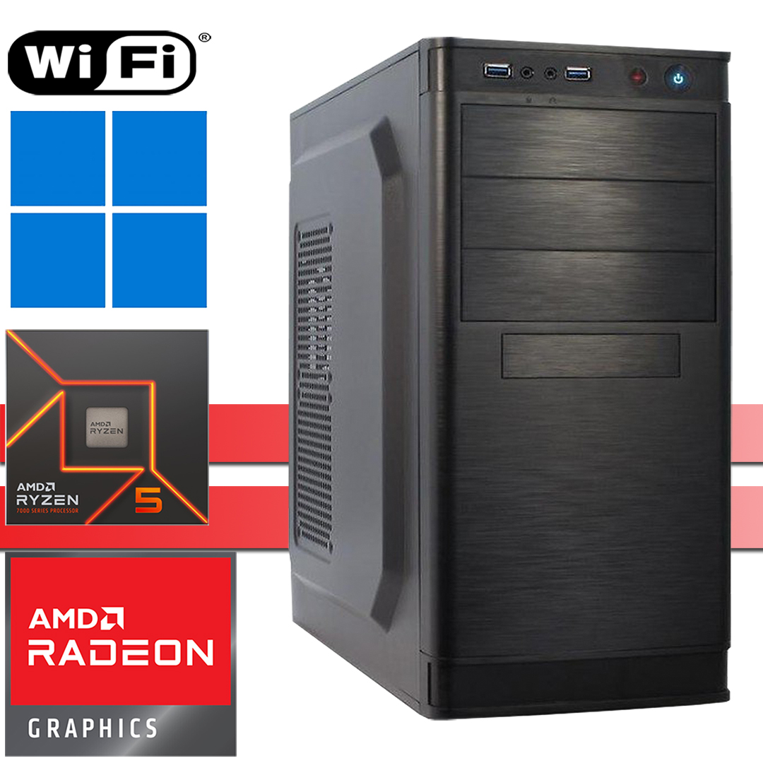 X-Power PC│AMD Ryzen 5 7600X│64GB RAM DDR5│2000GB SSD NVMe│4000GB HDD│IT-5905│WiFi│Windows 11 Pro