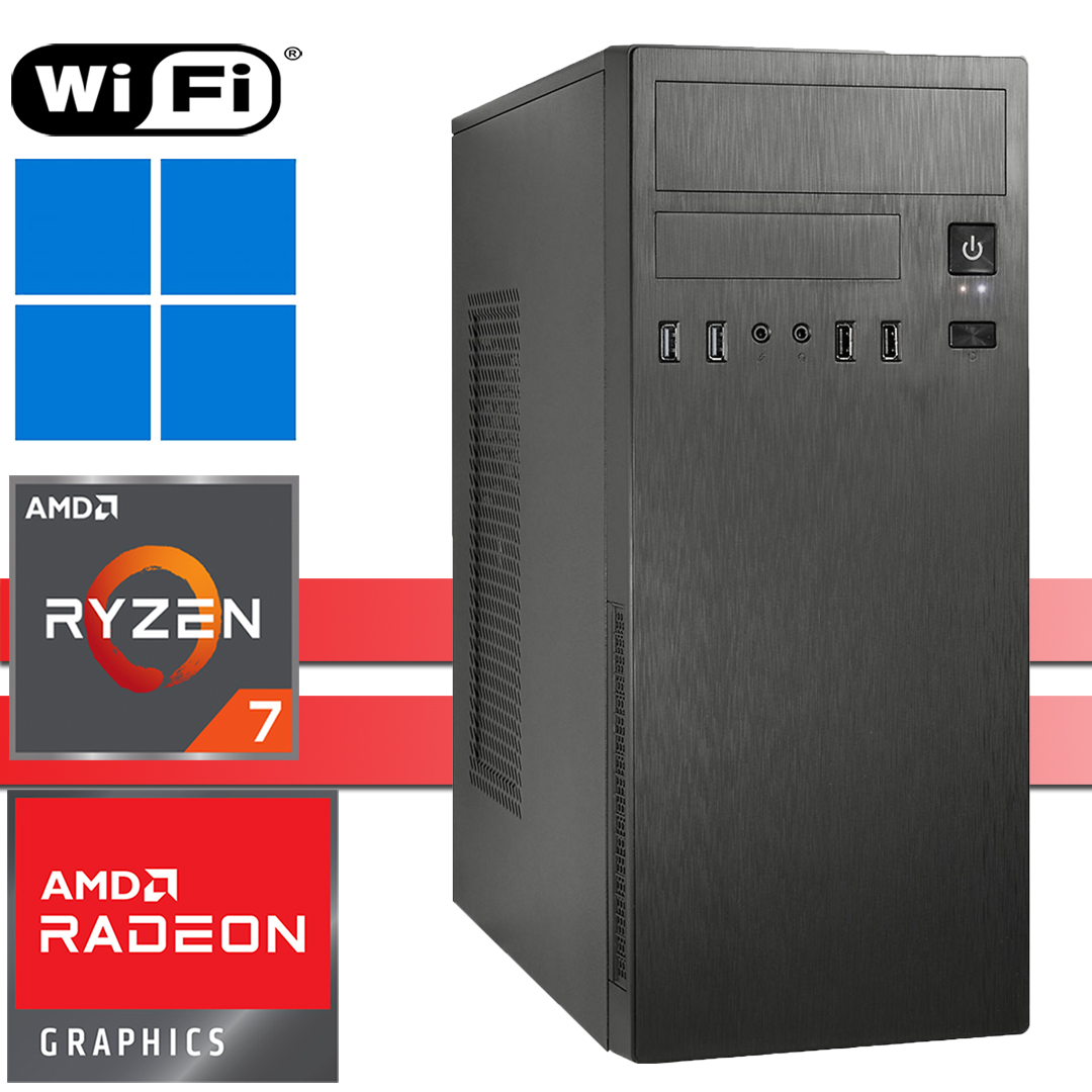 X-Power PC│AMD Ryzen 7 5700G│bis 64GB RAM DDR4│bis 2TB NVMe SSD│bis 4TB HDD│WiFi│Windows 11 Pro