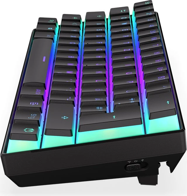 Endorfy Thock Compact Wireless Pudding, PBT, LEDs RGB, hot-swap, Kailh Box RED, USB/Bluetooth, DE