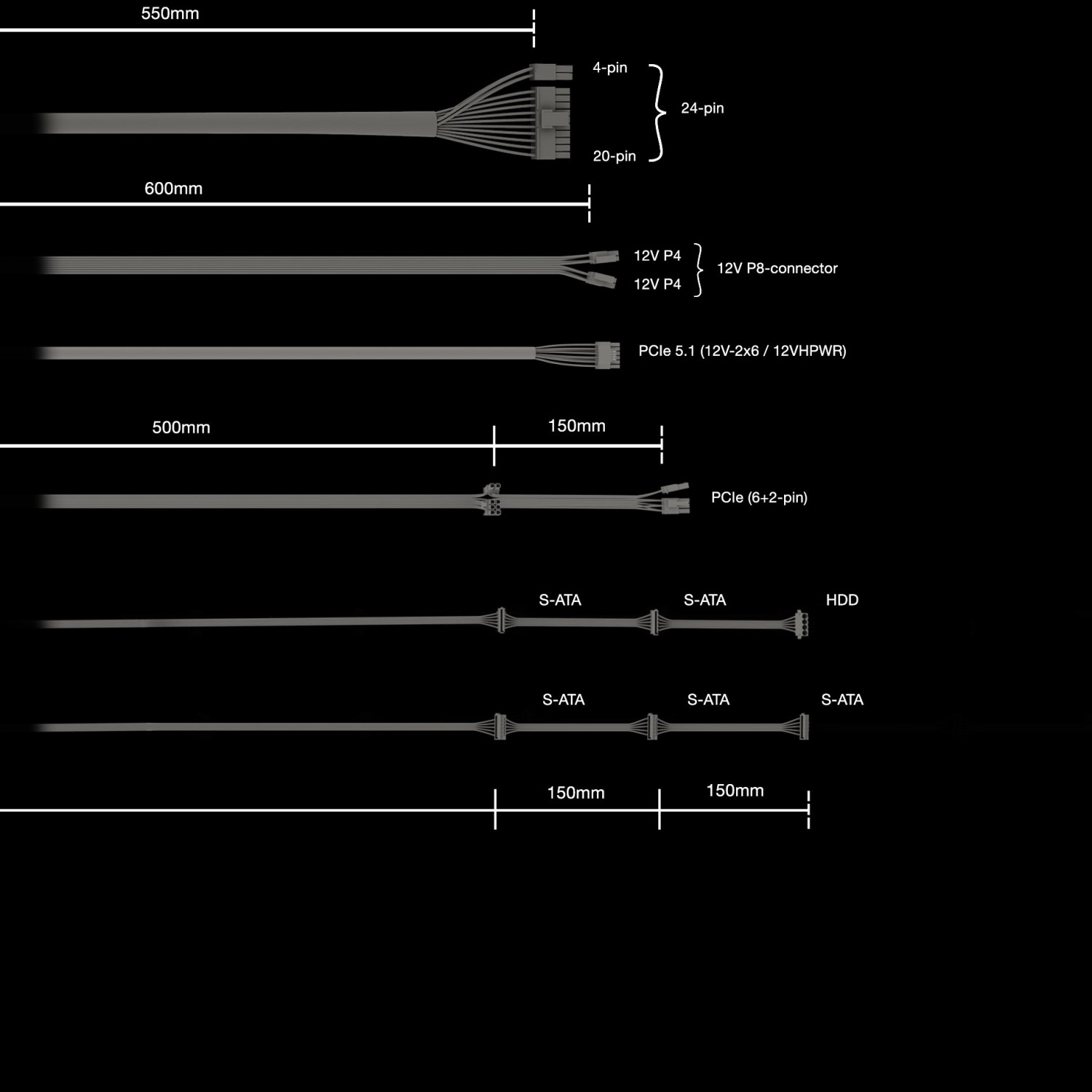 550W be quiet! Pure Power 12 ATX 3.1 - BP001EU