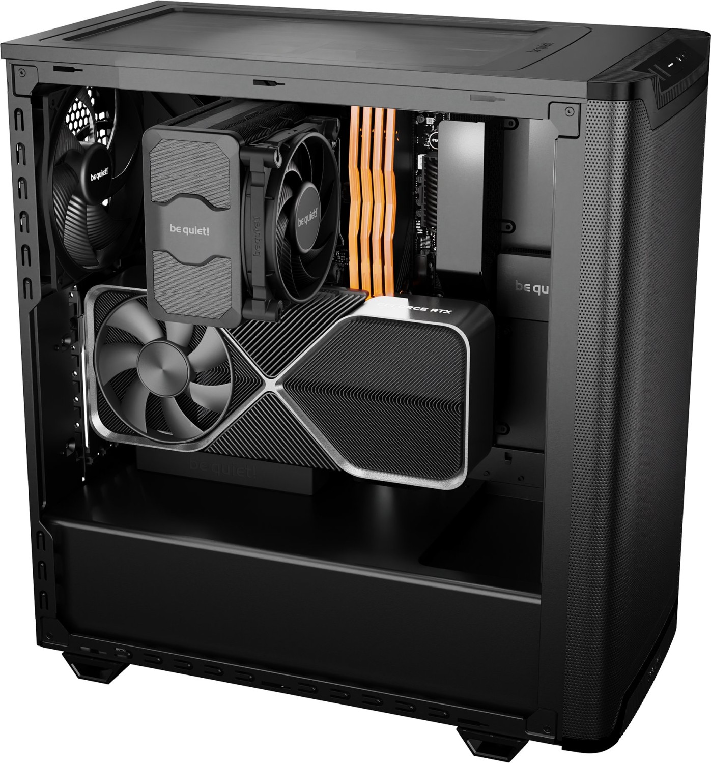 be quiet! Pure Base 501 Airflow Window Black, Glasfenster