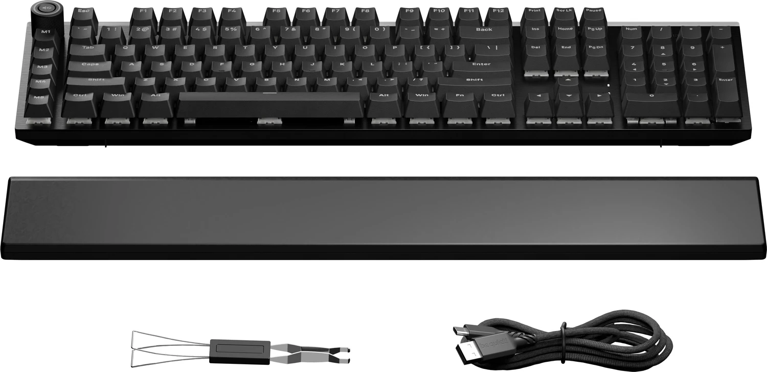 be quiet! Light Mount Silent Linear, Gaming-Tastatur schwarz, DE-Layout
