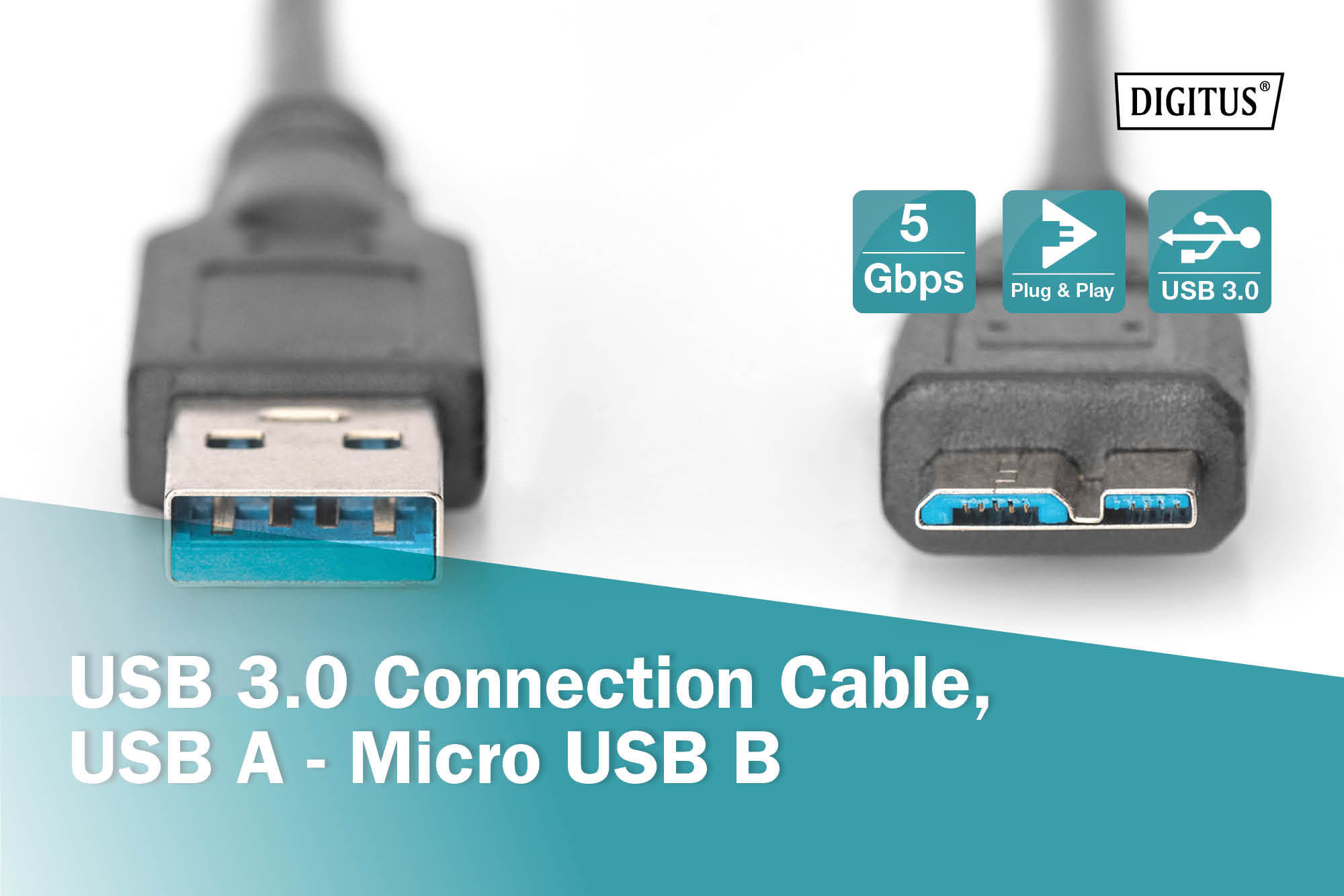 USB 3.0-Anschlusskabel A/Micro-B 0,25m