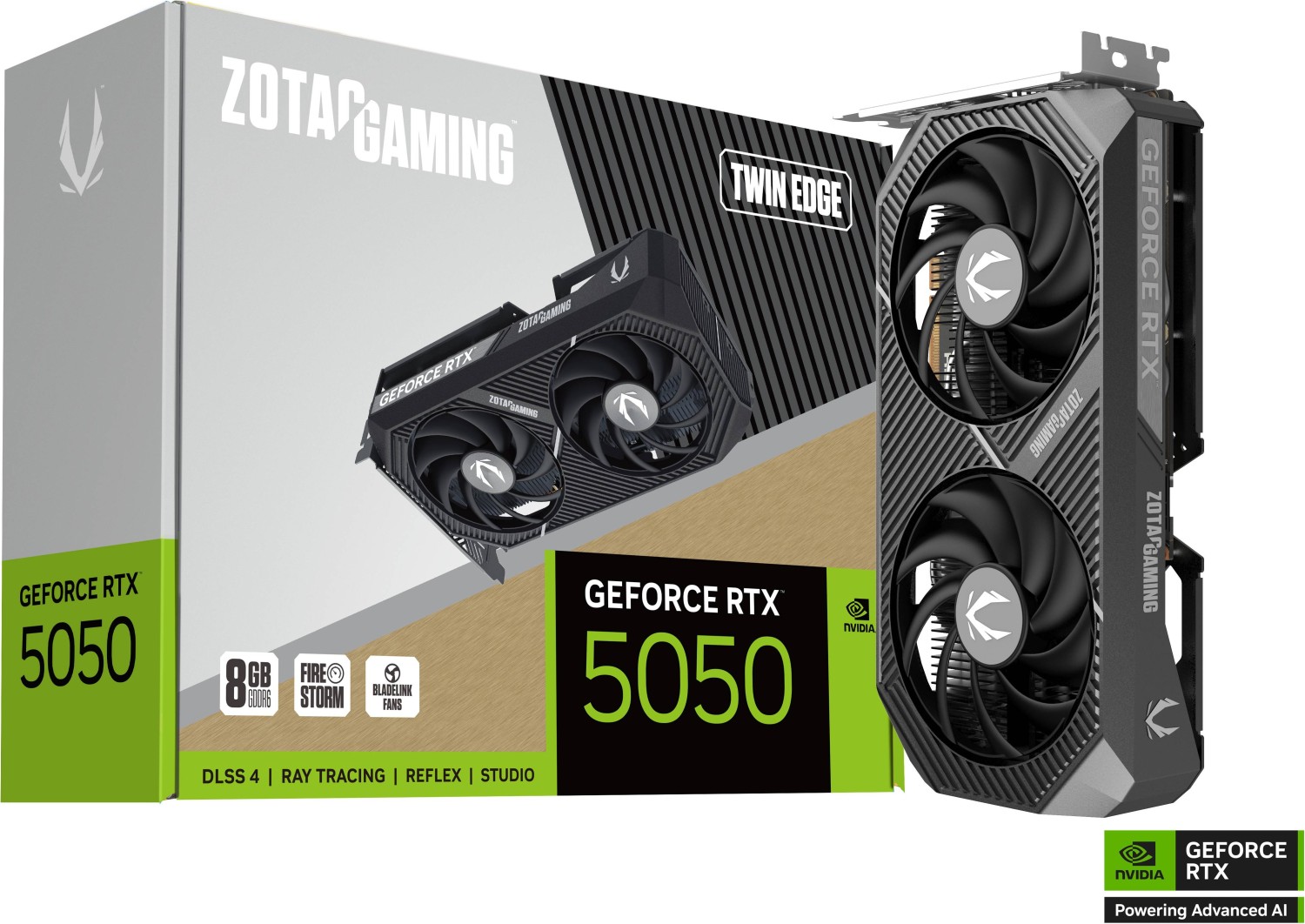 Zotac Gaming GeForce RTX 5050 Twin Edge, 8GB GDDR6, HDMI, 3x DP