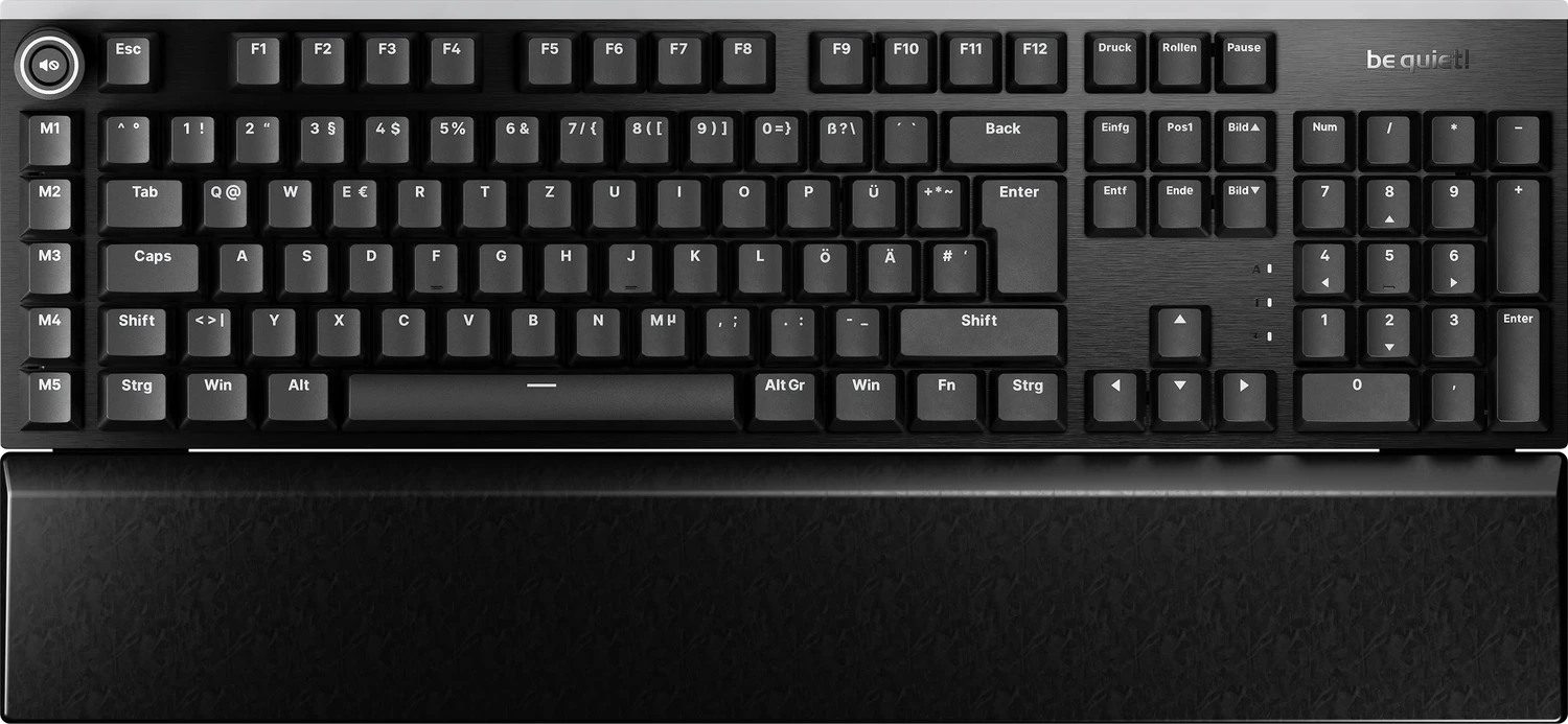 be quiet! Light Mount Silent Linear, Gaming-Tastatur schwarz, DE-Layout