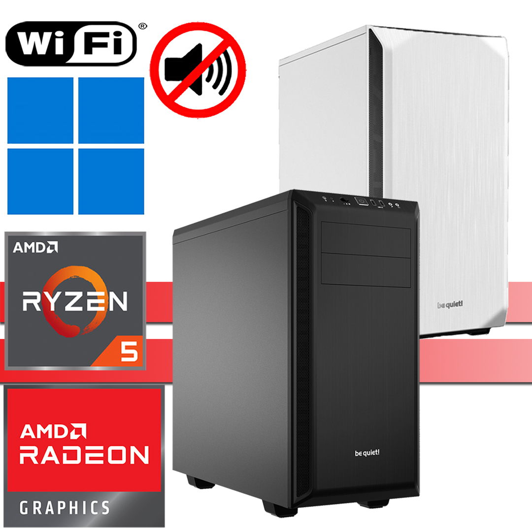X-Silent PC│AMD Ryzen 5 8600G│bis 64GB RAM DDR5│bis 2TB SSD│bis 4TB HDD│WiFi│Windows 11 Pro