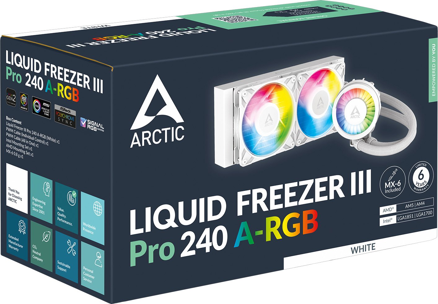 Arctic Liquid Freezer III Pro 240 A-RGB, weiß