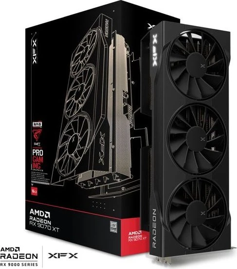 XFX Swift Radeon RX 9070 XT Triple Fan Gaming Edition, 16GB GDDR6, HDMI, 3x DP