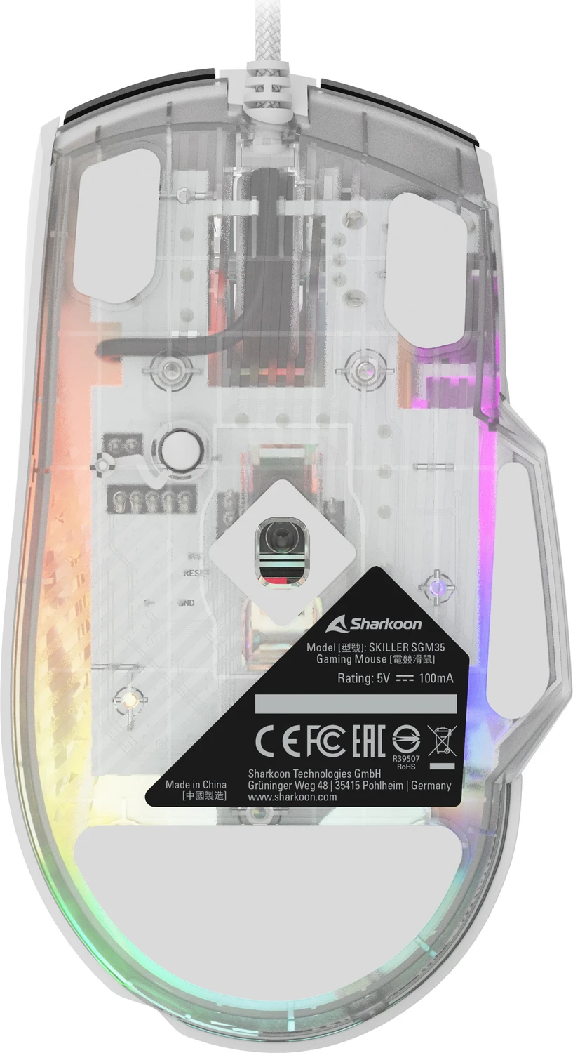 Sharkoon Skiller SGM35, weiß, USB