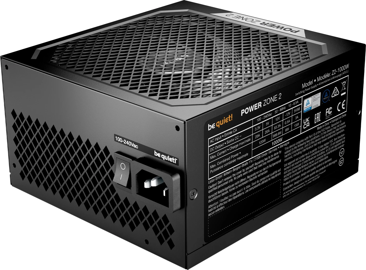 1000W be quiet! Power Zone 2 ATX 3.1 - BP008EU