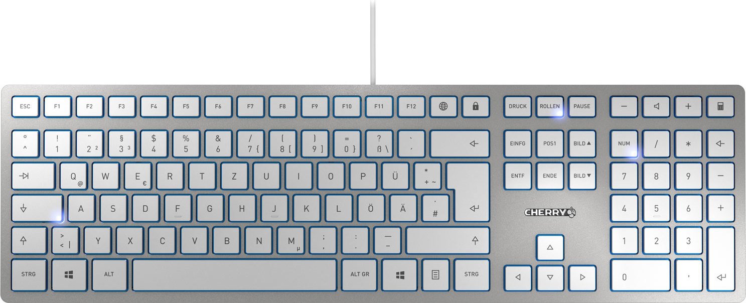 Cherry KC 6000 Slim silber, USB