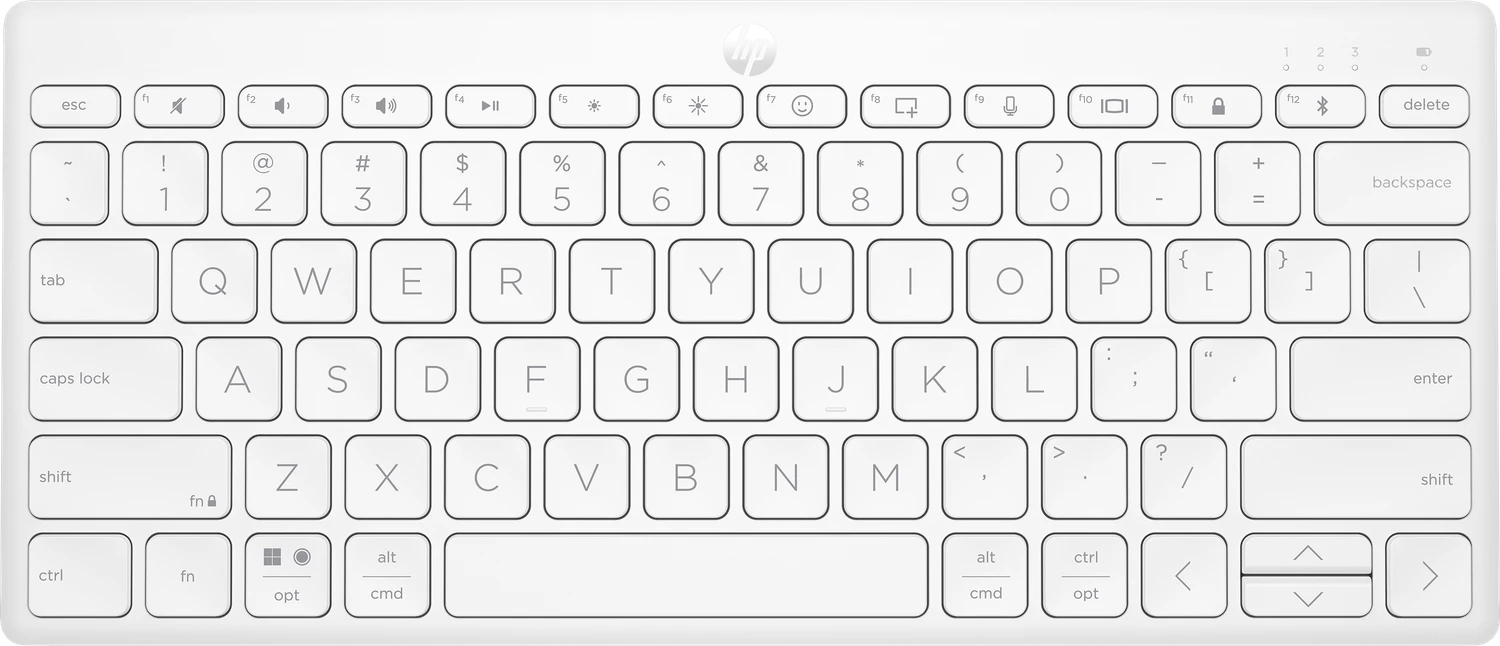 HP 350 Compact Multi-Device Keyboard, weiß, Bluetooth, DE