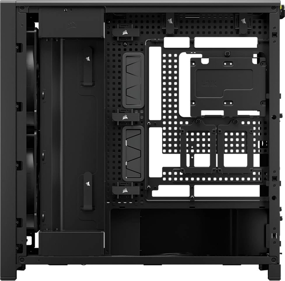 Corsair Frame 5000D RS Wood, schwarz/braun, Glasfenster