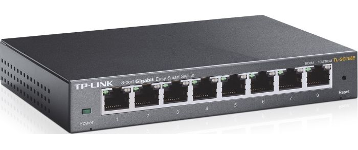 TP-Link TL-SG108E Desktop Gigabit Easy Smart Switch, 8x RJ-45