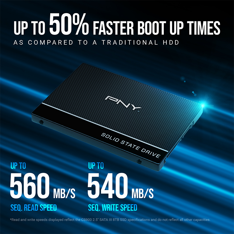 250 GB PNY CS900 SSD – 2,5 Zoll, SATA III