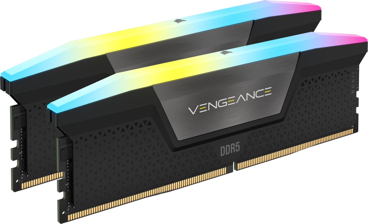32GB Corsair Vengeance RGB schwarz DIMM Kit, DDR5-5600, XMP - CMH32GX5M2B5600C40K