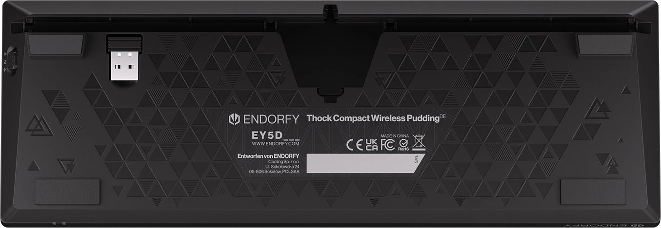 Endorfy Thock Compact Wireless Pudding, PBT, LEDs RGB, hot-swap, Kailh Box RED, USB/Bluetooth, DE