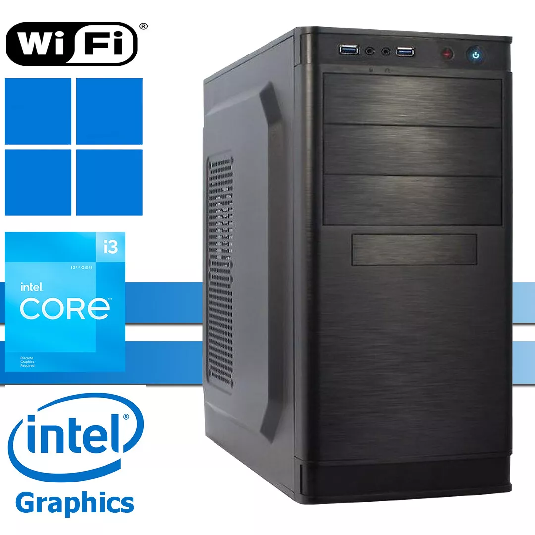 X-Power PC│Intel i3-12100│bis 64GB RAM DDR4│bis 2TB SSD│bis 4TB HDD│WiFi│Windows 11 Pro