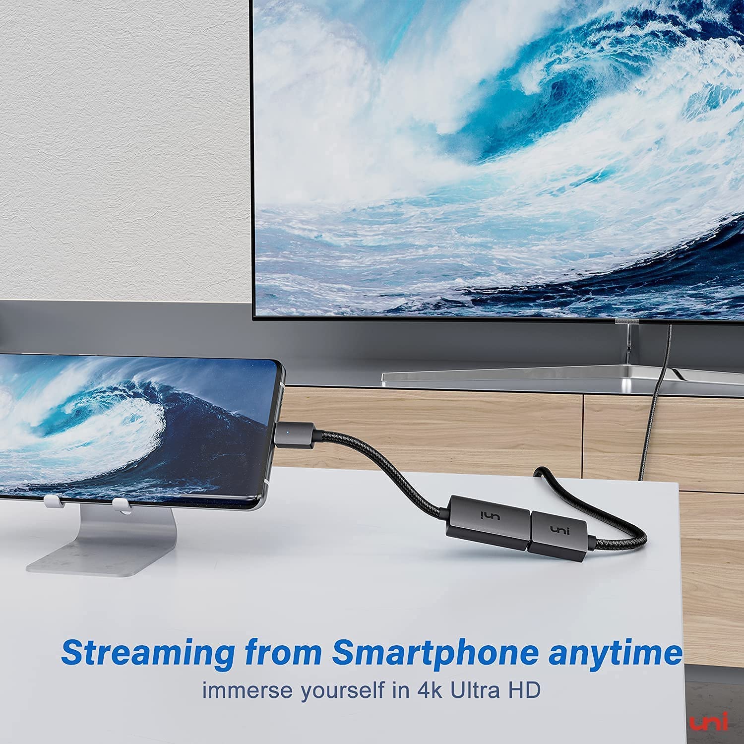 USB Typ C auf HDMI Adapter 4K (Thunderbolt 3 kompatibel)