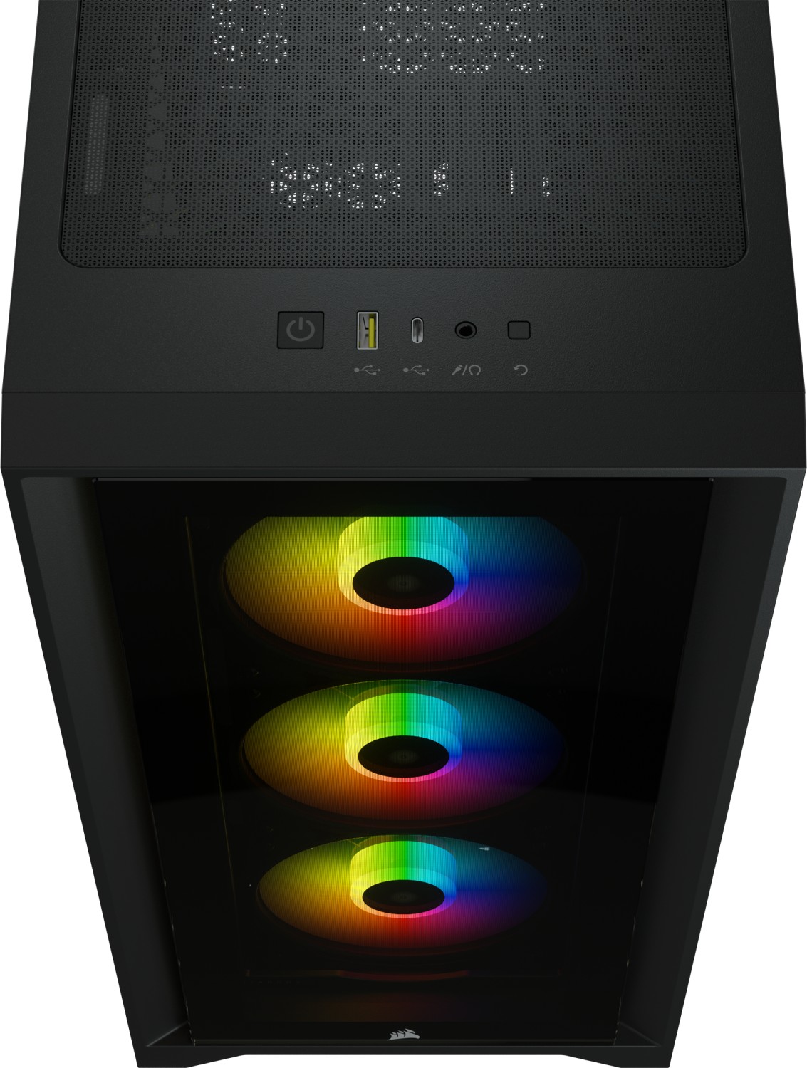 Corsair iCue 4000X RGB schwarz, Glasfenster
