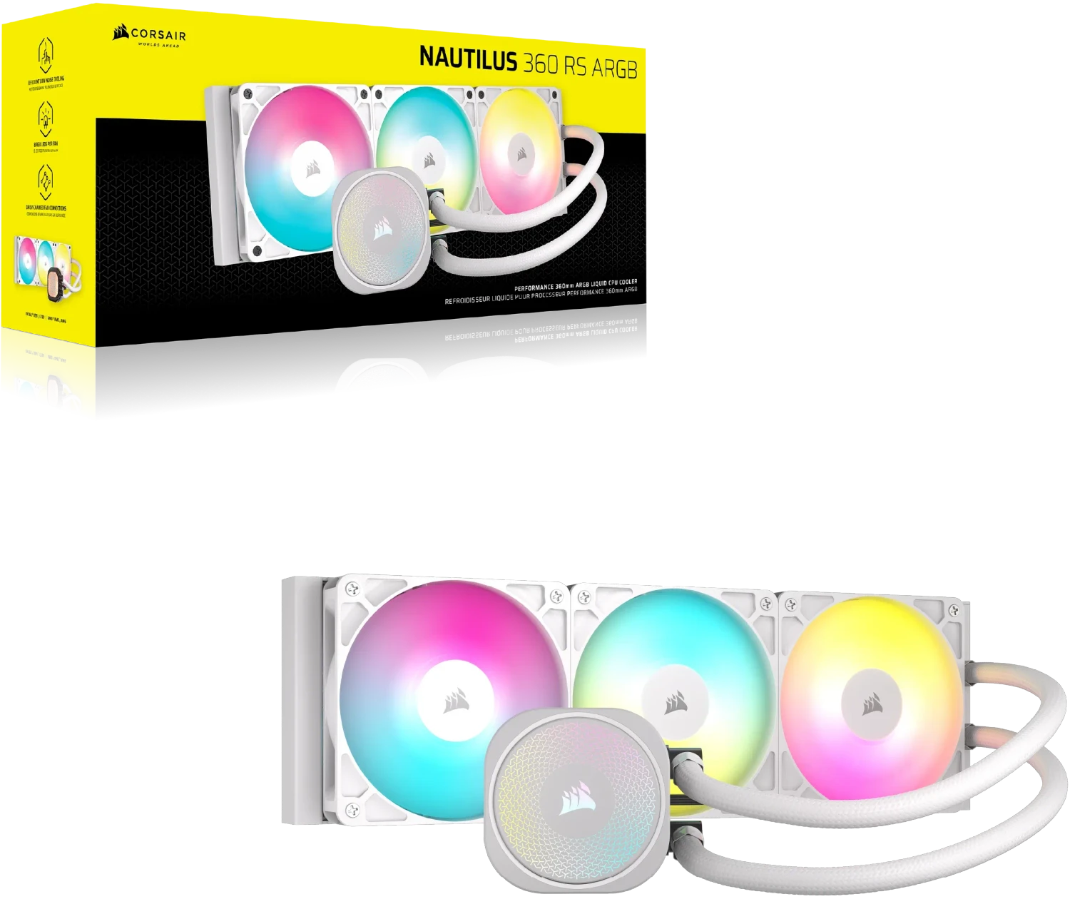 Corsair Nautilus 360 RS ARGB, weiß