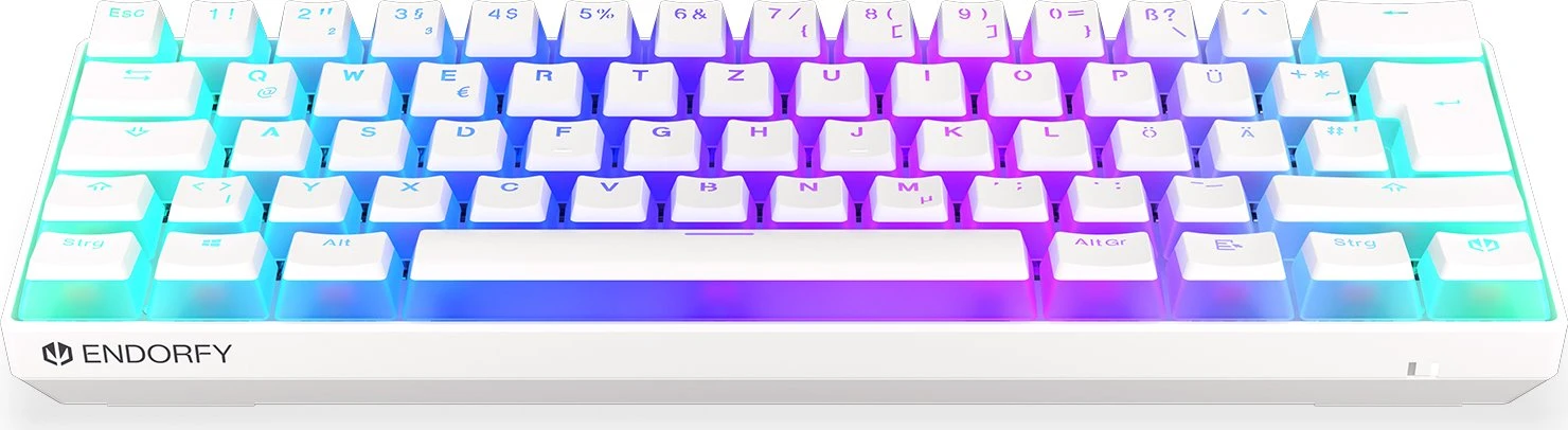 Endorfy Thock Compact Wireless Pudding, Onyx White, PBT, LEDs RGB, hot-swap, Kailh Box RED, USB/Bluetooth