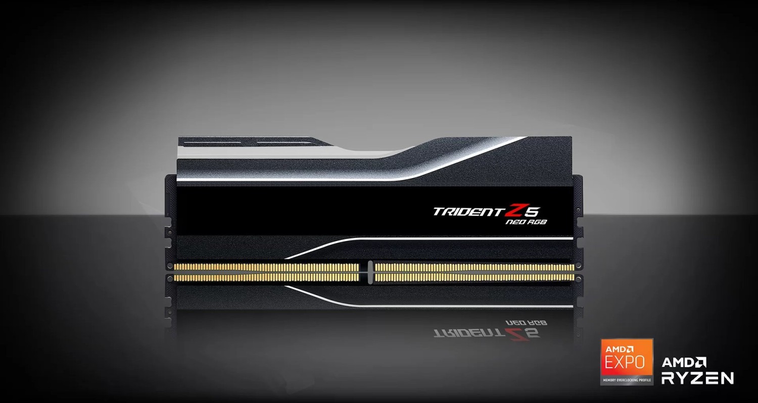 64GB G.Skill Trident Z5 NEO RGB schwarz DIMM Kit, DDR5-6000,EXPO - F5-6000J3040G32GX2-TZ5NR