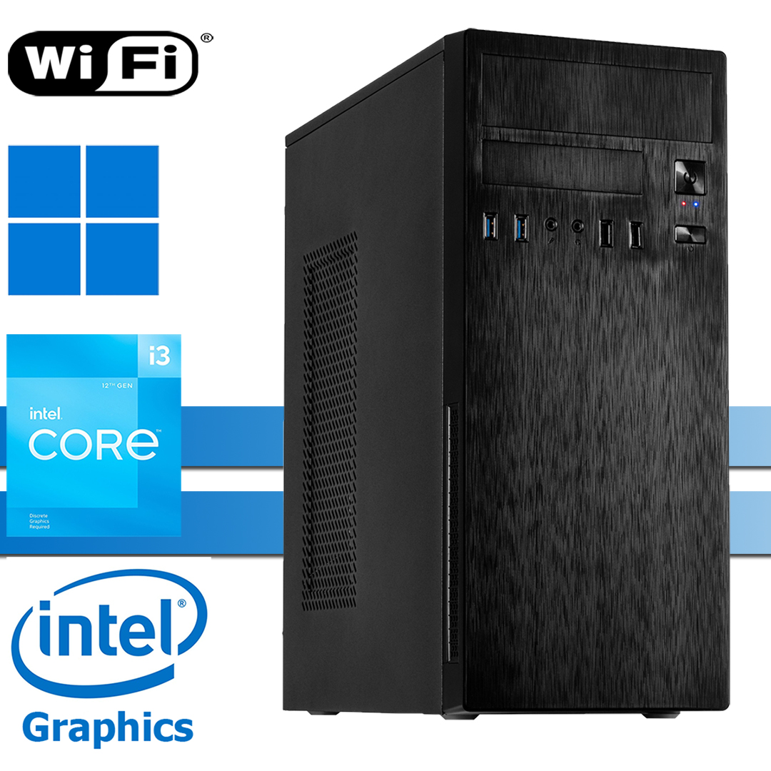 X-Power PC│Intel i3-12100│64GB RAM DDR4│2000GB SSD NVMe│4000GB HDD│WiFi│Windows 11 Pro