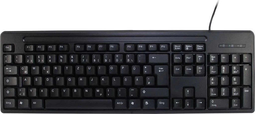 Inter-Tech K-3123 schwarz, USB, DE