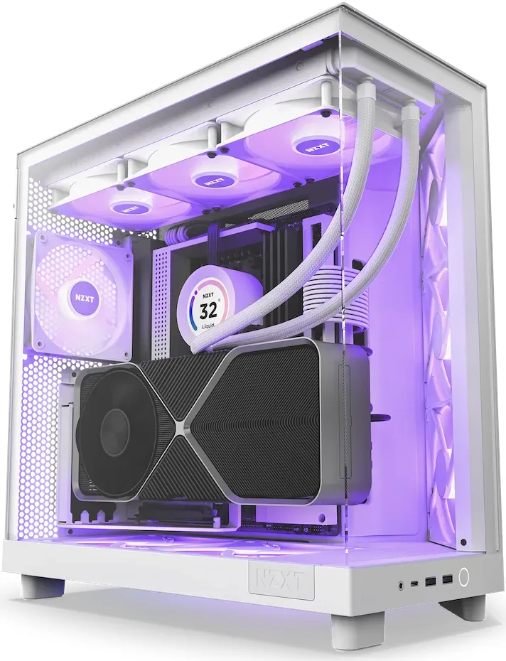 NZXT H6 Flow RGB White, weiß, Glasfenster